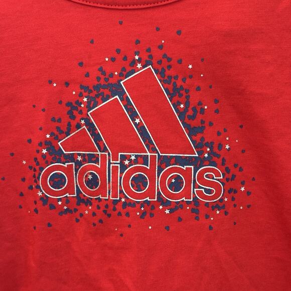 Adidas Girls 3T Red Tee & Navy Shorts Set‎ | NWT Sporty Style - Picture 6 of 8